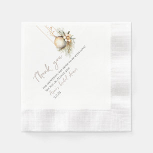 Bridal Shower Napkin Holly & Christmas Theme