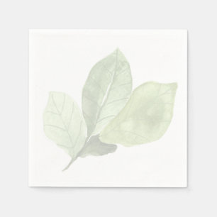 Bridal Shower Napkins   green leaf