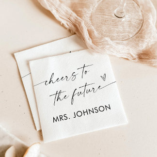 Bridal Shower Napkins | Modern Minimalist