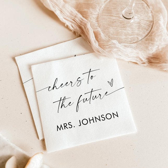 Bridal Shower Napkins | Modern Minimalist  (Creator Uploaded)