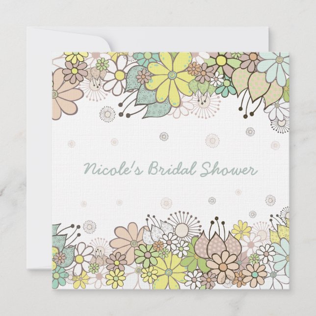 Bridal Shower Natural White Custom Invitation (Front)
