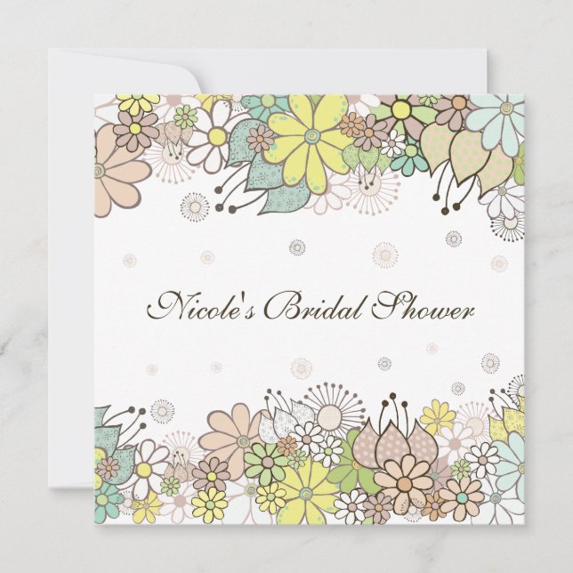 Bridal Shower Natural White Custom Invitation (Front)