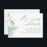 Bridal Shower No Wrap Gift Tag Succulent Cactus RSVP Card<br><div class="desc">No Wrap Bridal Shower Gift Tag Insert: Watercolor Succulents. Send this gift tag along with your bridal or wedding shower invitations to let your guests know not to wrap their gifts. This is a larger card (3.5 x 5), but you can buy it in fewer quantities than the smaller card...</div>