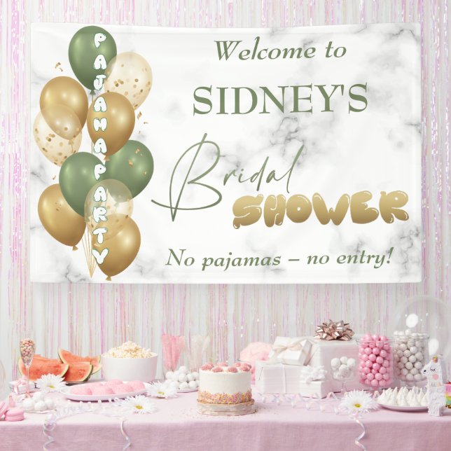 Bridal Shower. Pajama party Banner (Party)