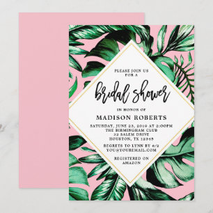 Bridal Shower Palm Leaves Invitation