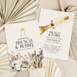 Bridal shower pampas grass champagne brunch bubbly invitation<br><div class="desc">Bridal shower pampas grass and eucalyptus modern boho elegant stylish brunch and bubbly champagne party invite design.</div>