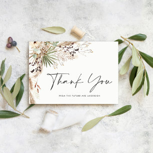 Bridal shower pampas grass modern boho elegant invitation