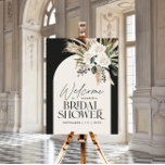Bridal shower pampas grass modern boho elegant poster<br><div class="desc">Bridal shower pampas grass and eucalyptus modern boho elegant stylish party decor design. Contemporary black,  sage green,  terracotta and natural colorways available.</div>