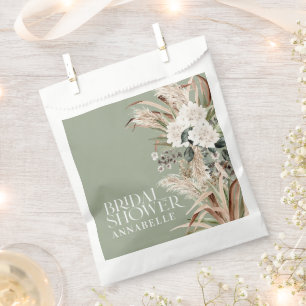 Bridal shower pampas grass modern boho party favou favour bags