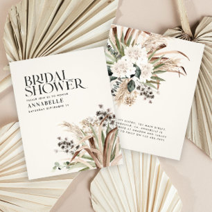 Bridal shower pampas grass modern terracotta chic