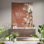 Bridal shower pampas modern elegant terracotta tapestry<br><div class="desc">Bridal shower pampas grass and eucalyptus modern boho elegant natural,  terracotta stylish farmhouse rustic party decor design.</div>