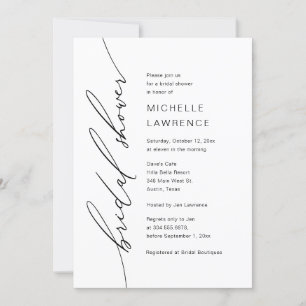 Bridal Shower Party Celebration, Modern Romantic Invitation