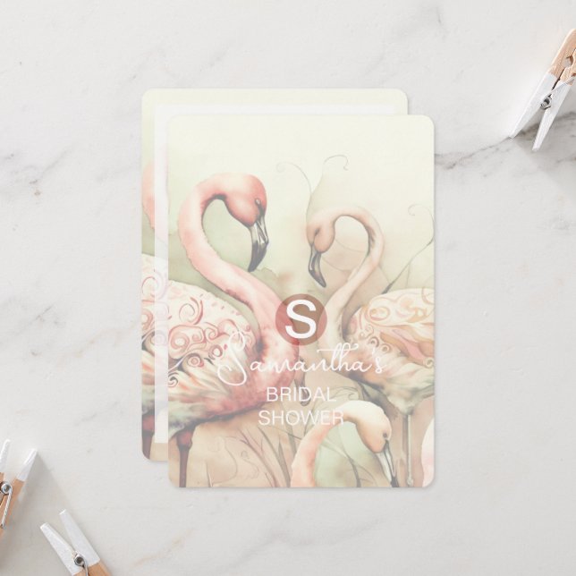 Bridal Shower Party Event Invitation (Front/Back In Situ)