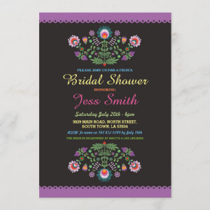 Bridal Shower Party Fiesta Mexican Floral Invite