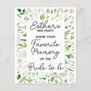 Bridal shower party game favourite memory wedding