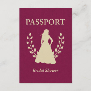 Bridal Shower Passport Invitation