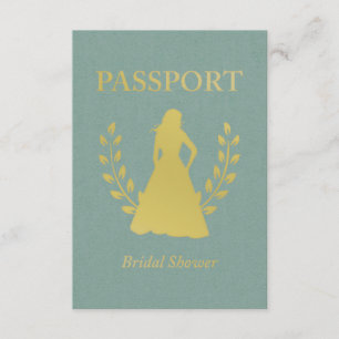 Bridal Shower Passport Invitations