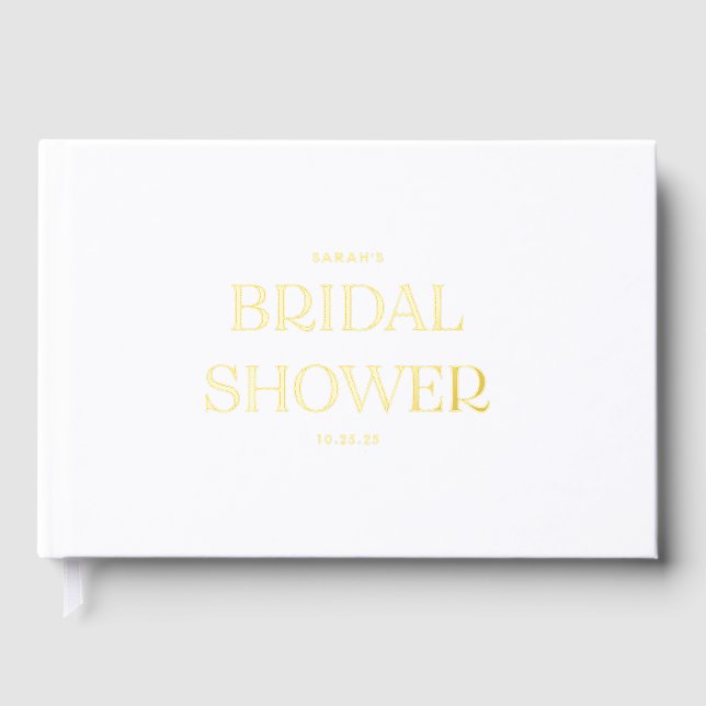 Bridal Shower Photo Book Gold Foil (Front)