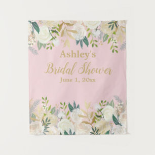 Bridal Shower Photo Booth Backdrop Blush Pink Prop Tapestry