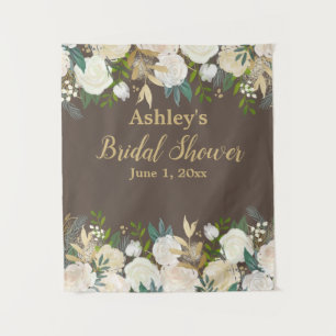 Bridal Shower Photo Booth Backdrop Bride Foliage Tapestry