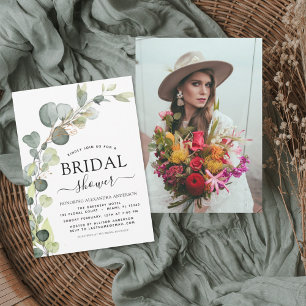 Bridal Shower Photo Greenery Eucalyptus Invitation