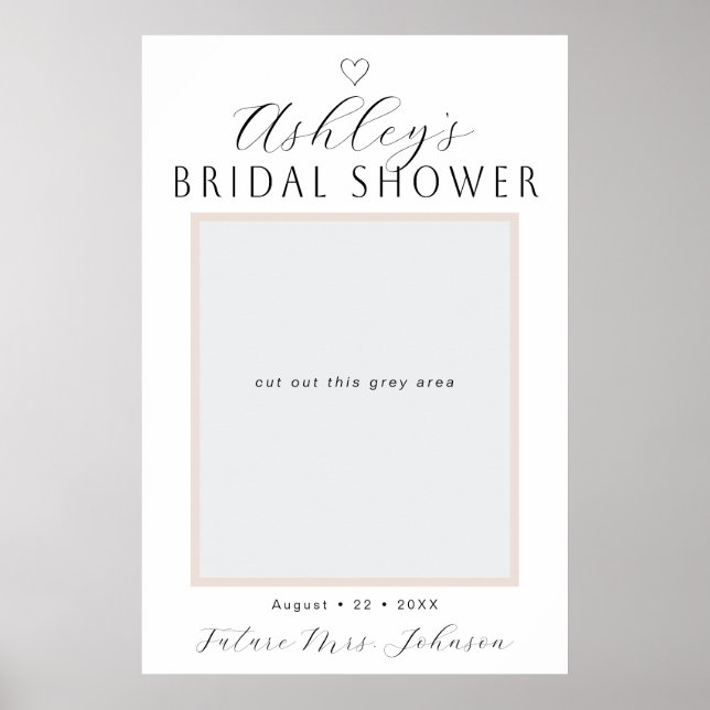 Bridal Shower Photo Prop Sign – Custom Poster (Front)