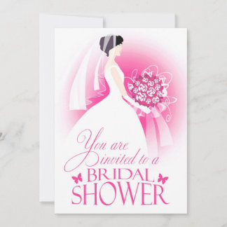 Bridal Shower Pink Flat Invitation