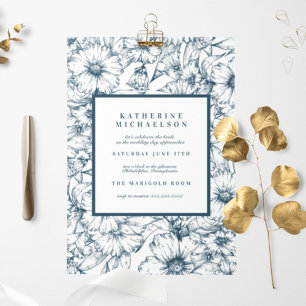 BRIDAL SHOWER   Pink Ruffle Tulips Invitation