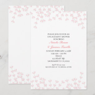 Bridal Shower Pink Wispy Rustic Vine Invitations