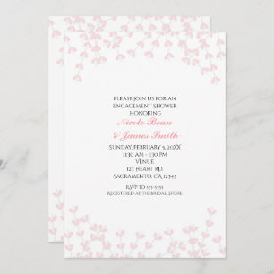 Bridal Shower Pink Wispy Rustic Vine Invitations
