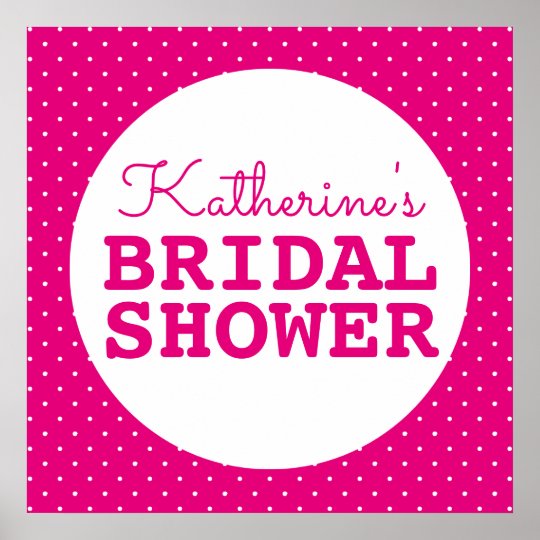 Bridal Shower Polka Dots Poster