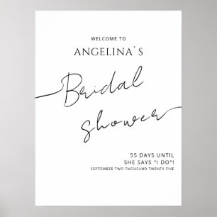 Bridal shower Posters in a modern design.