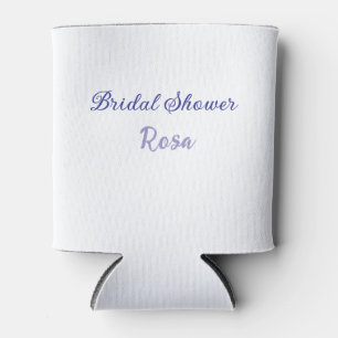 Bridal shower purple add name date elegantstylish can cooler