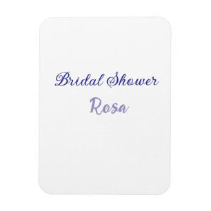 Bridal shower purple add name date elegantstylish  magnet