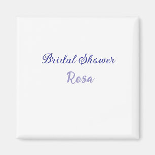 Bridal shower purple add name date elegantstylish  magnet