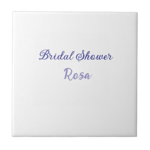 Bridal shower purple add name date elegantstylish  tile