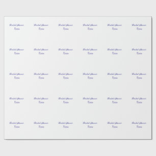 Bridal shower purple add name date elegantstylish wrapping paper
