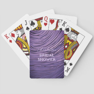 Bridal Shower Purple Silky Satin Poker Playing Cards