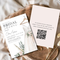 Bridal Shower QR Code Greenery Eucalyptus