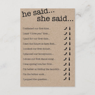 Bridal shower Quiz Invitation