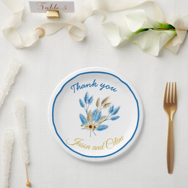 Bridal Shower Reception Paper Plate (Wedding)