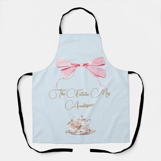 Bridal Shower Regency Elegant Ribbon Apron (Front)