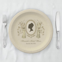 Bridal Shower Regency Lady Vintage Antique Script