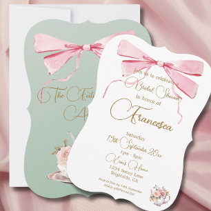 Bridal Shower Regency Party Sage Elegant Invite