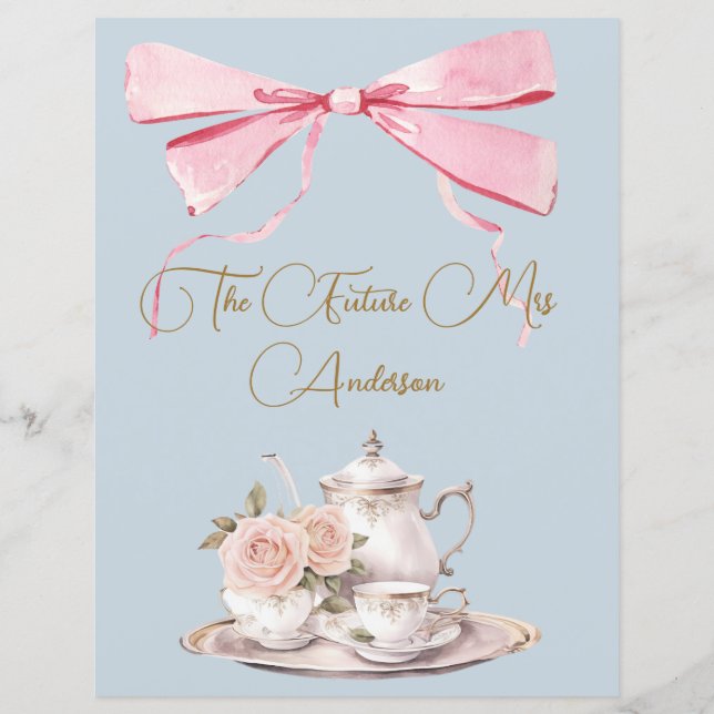 Bridal Shower Regency Tea Party Elegant Invitation (Back)