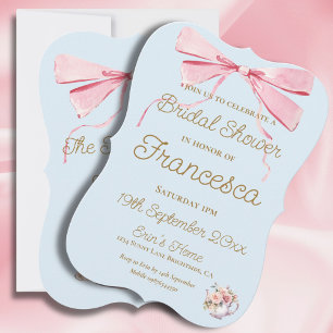 Bridal Shower Regency Tea Party Elegant Invitation