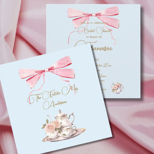 Bridal Shower Regency Tea Party Elegant Invitation