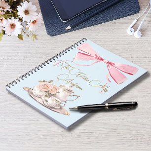 Bridal Shower Regency Tea Party Elegant Ribbon Notebook