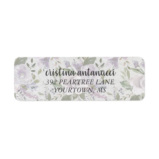 Bridal Shower Return Address Labels Invitations (Front)