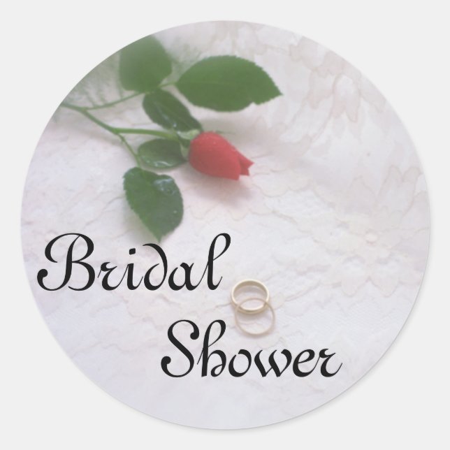 Bridal Shower Rose Stickers (Front)